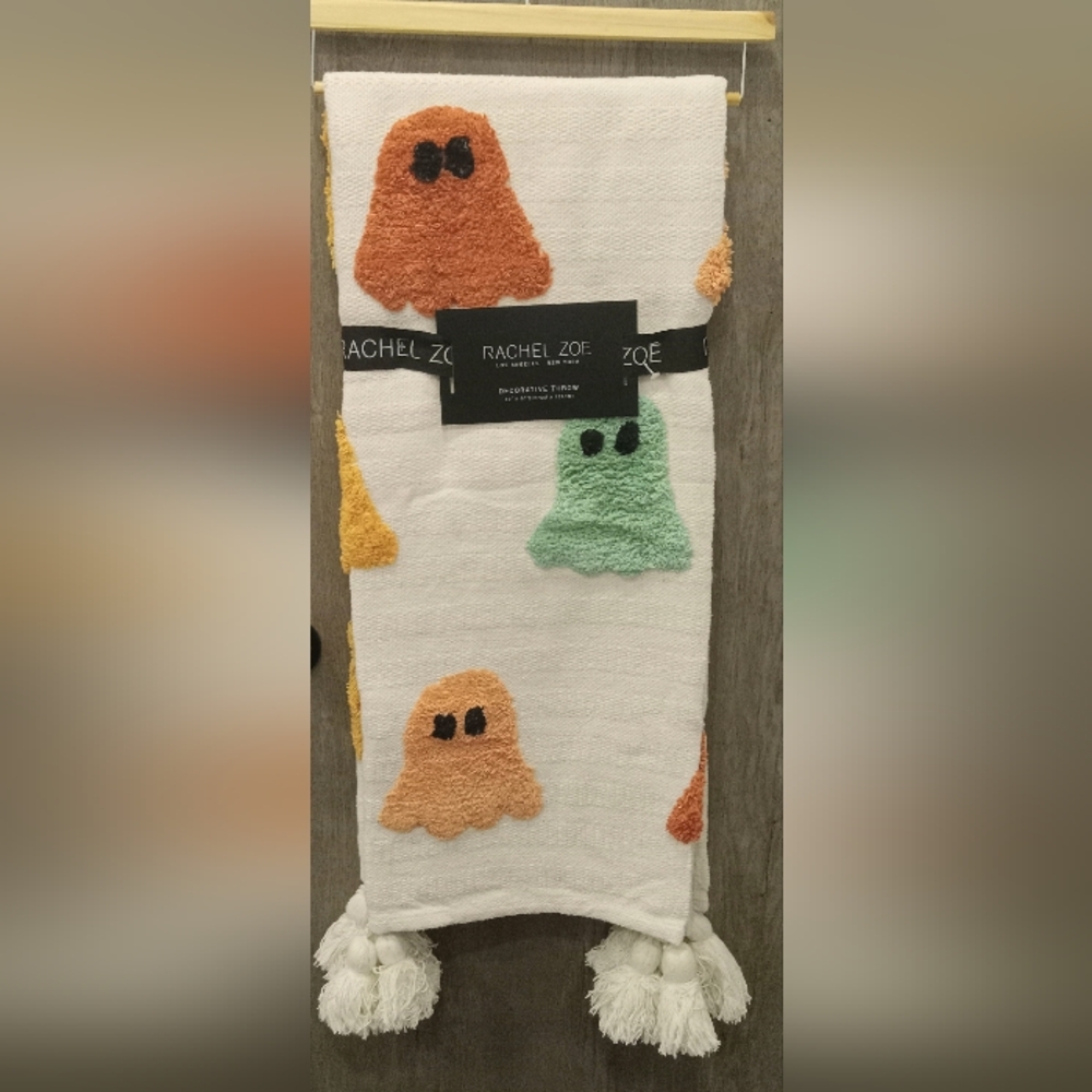 Ghost Pastel Blanket , Boo Basket Blanket , Ghost Viral Blanket , Tiktok Blanket